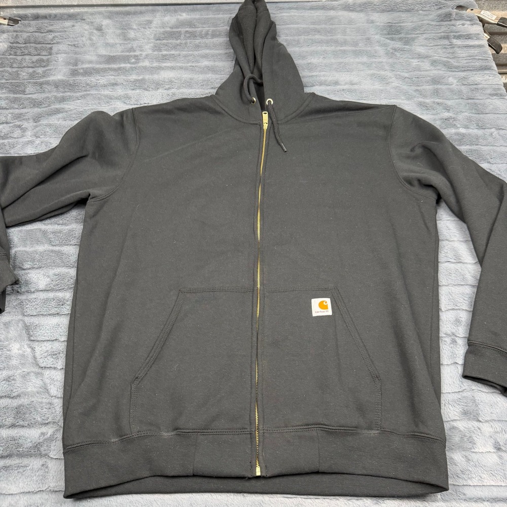Carhartt Mens XL Loose Fit Midweight Full-Zip Hoodie Black K122 BLK TS0122-M